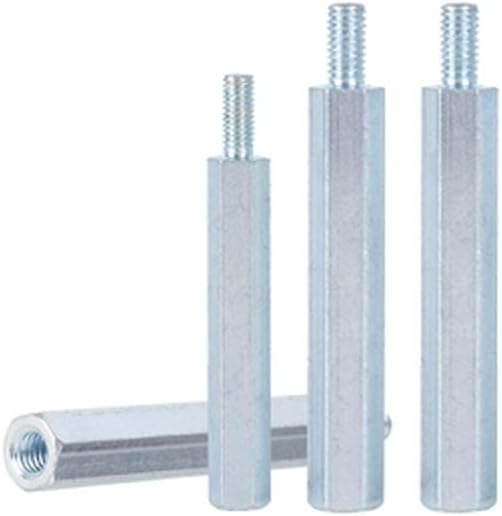 2pcs M8 Cabeça única HEXTULHO NUTO ERRO CEGO DE ISOLAÇÃO SUPORTE DO SUPORTE DO COLUNA BOLTS DE AÇO DE CARBONA ZINC -