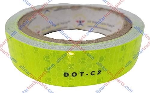 Fita de fita refletiva verde amarelo fluorescente DOT -C2 Fita de conspicavaidade - Roll comercial - Automobile Car Truck Boat