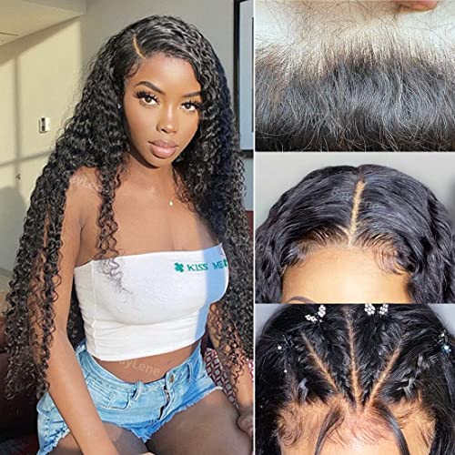 Water Wave Lace Wigs Front Wigs Humanos Pré -arranhados 13x4 Perucas de Cabelo Frontal de Lace Lace Para Mulheres Negras