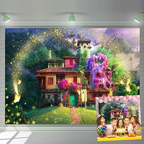 Magic Flowers House Fairy Buttfly Woodland Background para festas de aniversário suprimentos infantis cena de filme