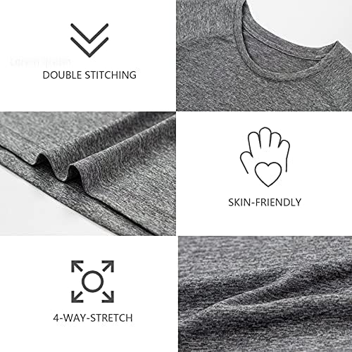 Camisas de exercícios masculinas com manga curta rápida seca atlética Active Gym Performance Tee Tops