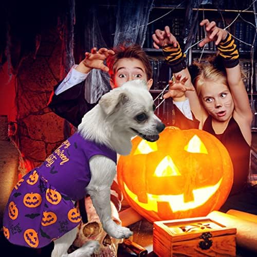 Vestidos de bruxa de halloween de cachorro fantasias saias de cachorrinho vestuário para pó de abóbora/vestido de festa de