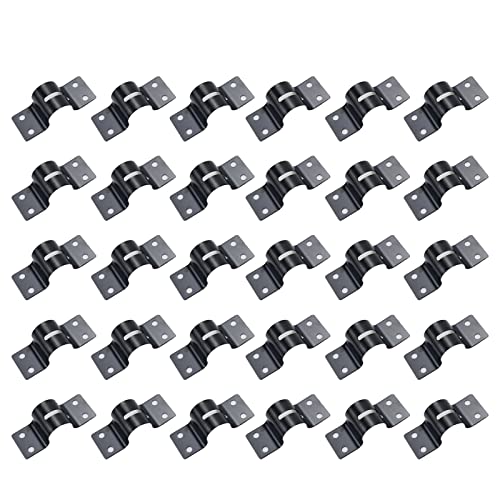 Utalind 30 pcs suportes de tubo u tube tuba tira de arame tubo de cabos de cabos de cabos de cabo para tubo de 5/8 polegadas