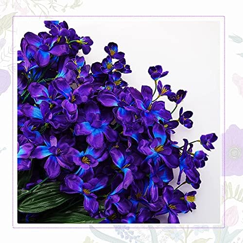 27 polegadas de orquídea azul roxa artificial Flores falsas de orquídeas roxas Flores de seda para casamentos para restaurantes