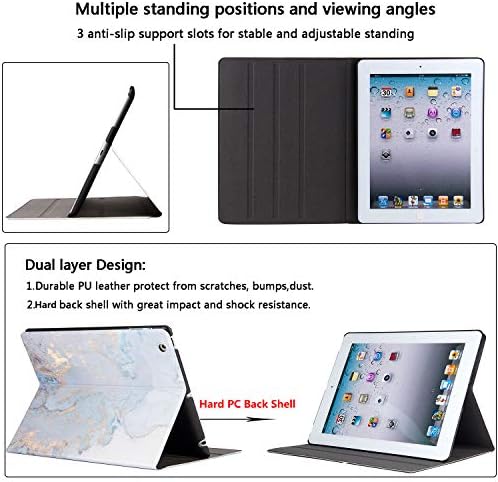 Uliking para Apple iPad 2/iPad 3/ipad 4 Caso inteligente com três anos, iPad 4th/3rd/2ª geração com stand Automodon