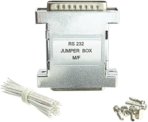 Cablewholescaais RS-232 Jumper Box, DB25 Male para DB25 feminino