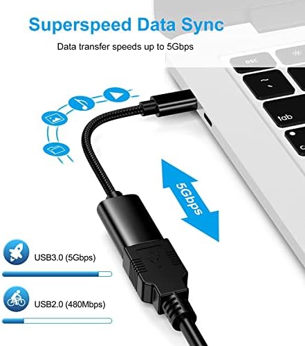 LJ ZJCXIN USB C Adaptador USB 3-PACK +USB C A adaptador USB 3.0 [3 pacote] Para MacBook Pro/Air 2020/2018, para iPad Pro 2020, Galaxy S20