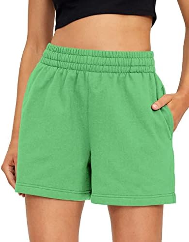 Ezymall Swort Shorts Mulheres Lounge Summer Casual Casual Athletic Alta Colo