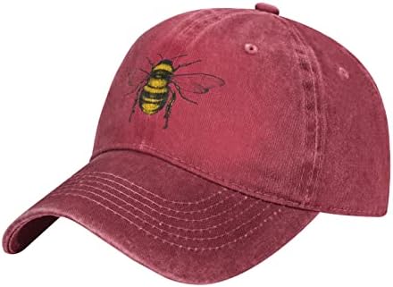 Funny Bees Hat Honey Bees Baseball Cap Men Men Hats Womens Red