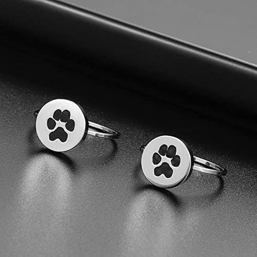 LOYjoy Dog Ring Colar de impressão personalizada Colar de estimação em memória de cães Pet Memorial Jóias Memorial Jóia