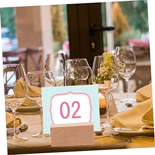 UPKOCH 4PCS Mesa de jantar de madeira maciça Posta Cartão de tabela de tabela de tabela para quadros de imagens de casamento