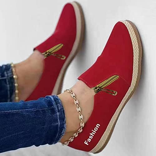 Sapatos planos femininos sapatos femininos femininos moda moda cor sólida cor redonda de dedão rasa de boca lateral lateral sapatos planos tênis tênis feminino salto alto tamanho 8