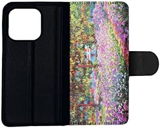 Claude Monet - The Artist's Garden em Giverny Art Flip Wallet Caso Caixa Caixa para Apple iPhone 13 Pro