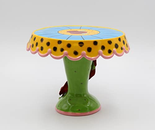 Appletree 7-1/4 polegadas Sugar High Social By Babs Ceramic Cake Stand