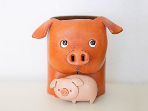 Pig & Piglet Vanca Craft Detrina de couro para iPhone Cellelo