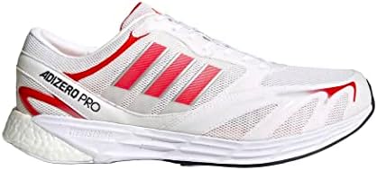 Adidas Men's Adizero Pro DNA Running Shoes, Branco/Vermelho, EUA 13
