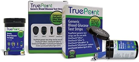 Truepoint Blood Glicose Teste Tiras para uso com medidores OneTouch Ultra, Ultra2, Ultramini e UltraMart, todos