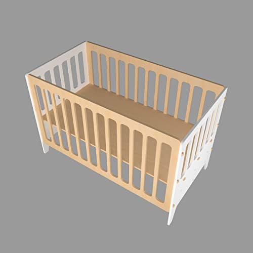 Móveis X & Y para crescimento de madeira marinha de madeira, FSC Certified Birch Plywood Gold Crery Crib for Kids - Large_white_1