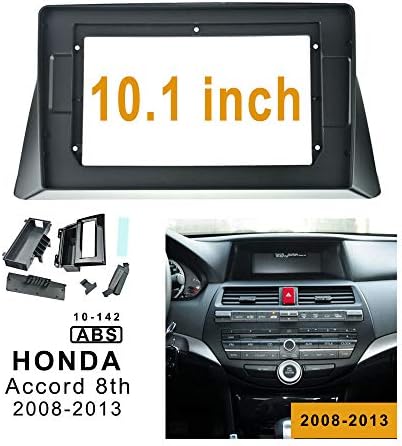Quadro de rádio de carros de 10,1 polegadas para Honda Accord 8th 2008-2013 DVD GPS Navi Player Painel Dash Kit de