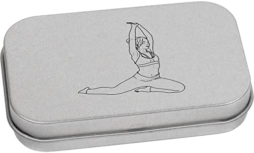 Azeeda 'Yoga Stretch' Metal Articled Stationery Tin / Storage Box