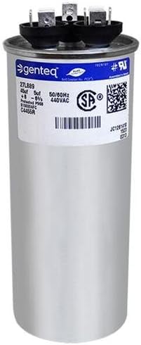 Packard PRCFD455 • 45 + 5 UF MFD x 440 Vac Genteq Substituição Dual Capacitor Rodada # C4455R / 27L889