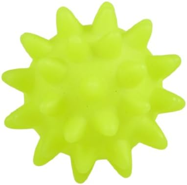 Jardin texturizado em forma de bola em forma de brinquedo de mastigar para cães, amarelo/verde