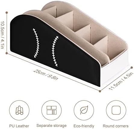 Baseball Sport Softball American Remote Control titular PU CAIXA Organizador de couro para casa Desktop