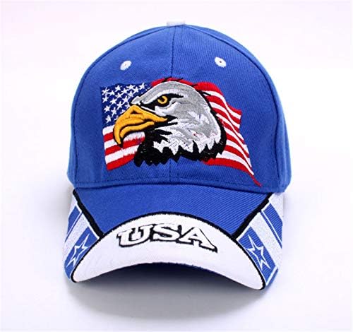 USA Baseball Cap patriótico EUA American Flag Print Cap bordado 3D Bordado Eagle Baseball Hatball