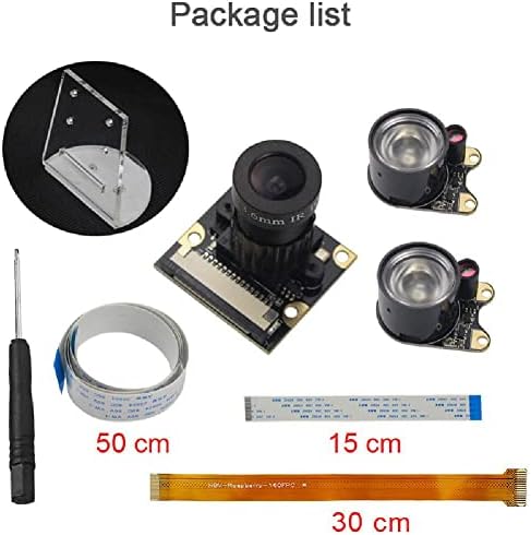 Csyanxing 5 megapixels lentes de peixe lente infravermelho Night Vison Camera Kit para Raspberry Pi 4b/3b+/zero/wh