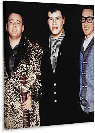 Buddy Holly, Ritchie Valens, The Big Bopper Photograph 1959 Retrato Rock and Roll Band Posters Tela Prints de arte de parede para decoração de parede Decoração Decoração de quarto Presentes Posters 24x32inch Frame-