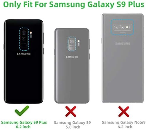 Buumhuum para Samsung Galaxy S9 Plus Caso fofo Glitter Glitter Crystal Butterfly Casos de proteção completa para meninas