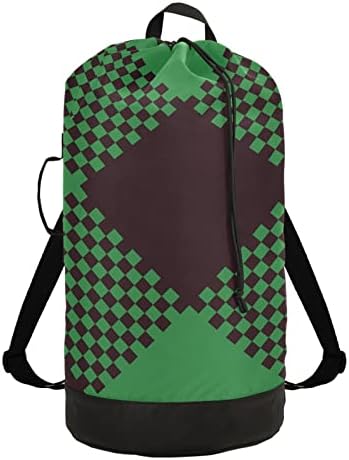 Backpack de lavanderia Buffalo Backpack Backpack de Backpack Saco de Lavanderia Pesada com tiras de ombro Viagem Bolsa de roupa dobrável