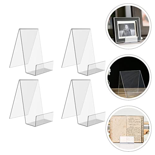 Alipis 4pcs Table Desktop Bracket Tablet Rack Livret com para o anúncio Retrato Merchandise Display Ledge X. Reading Back Frames Holder