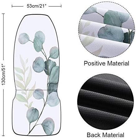 Youngkids folhas verdes tampas de assento de carro impresso de 2 peças Conjunto de 2 peças Coscões universais do carro de carro