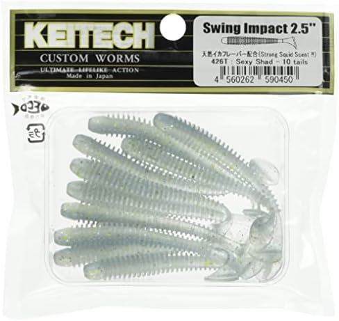 Keitech Swing Impacto de 2,5 polegadas de cauda macia na cauda