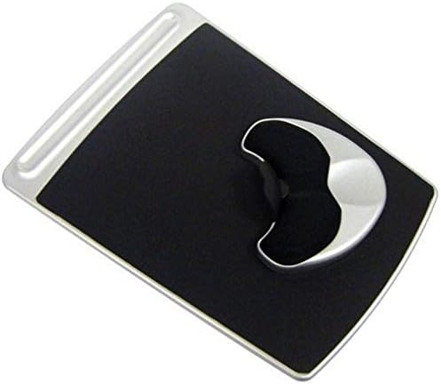 Fellowes Easy Glide Gel Rest and Mouse Pad - Black 93730