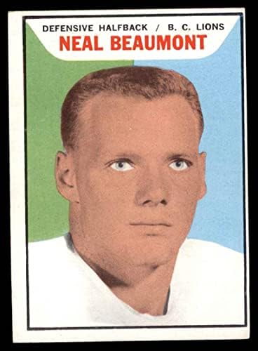 1965 Topps 1 Neil Beaumont British Columbia Lions Ex -Leões Vancouver