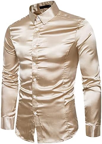 DGHM-JLMY MANHA CASual de Moda Casual Camisa de lapela de lapela longa Camisetas de smoking Smoking Smok