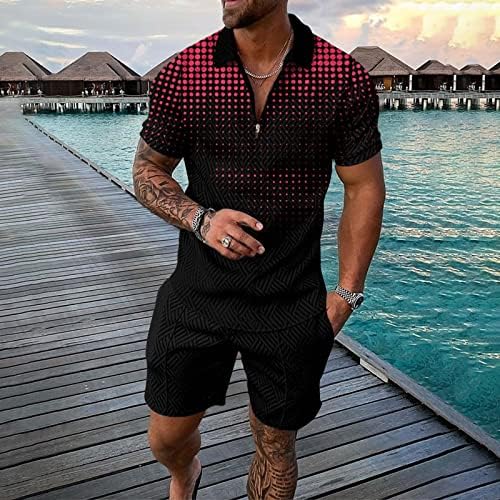 Camisetas de verão bmisegm para homens 3D de manga curta shorts praia havaianos tropicais shorts esportivos masculinos masculinos masculinos