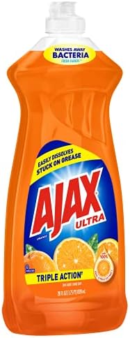 Ajax Triple Action Dish Liquid - Orange, 28 onças fluidas