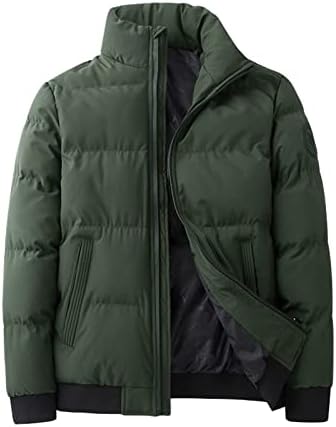 Jaquetas esportivas para homens de algodão com capuz masculino, jaqueta de jaqueta acolchoada curta e grossa e grossa