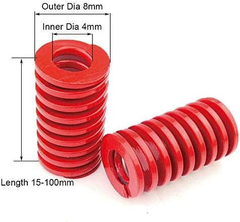 Hardware pressão da mola mola diâmetro externo 16 mm de carga média compressão de compressão molde molde de molde de mola de mola de 8 mm de comprimento 70-300 mm 1pcs