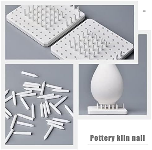 Zerodeko 180 PCs Suporte refratário Nails pregos de cerâmica Cerâmica UNIGADORES FERRAMENTES DE ARTE DE CLAY DIY