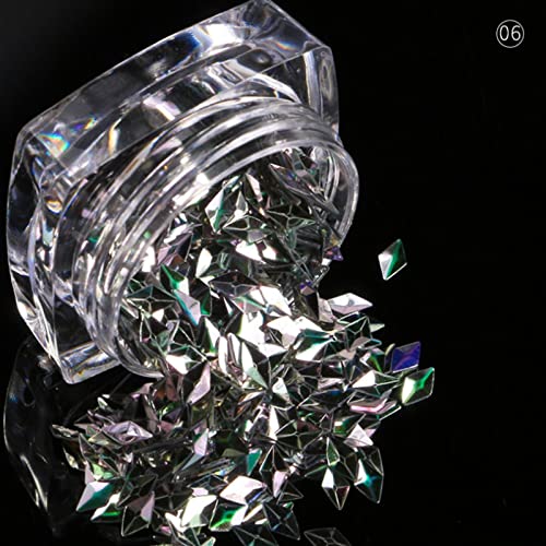 Jóias de unhas 3d Três lantejous de diamante dinâmico litter lantejas diy adesivas de unhas de unhas unhas vias glam glam