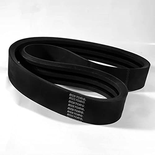 BETORQ 4/D315 Belt de borracha, preto em faixas, 317,50 Comprimento x 5,58 largura x 0,98 altura