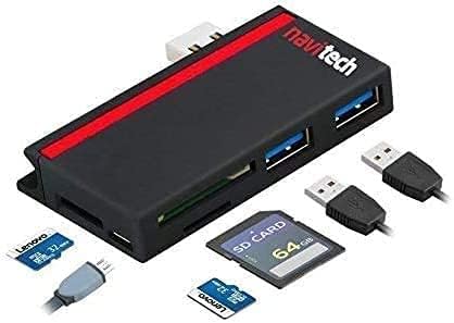 Navitech 2 em 1 laptop/tablet USB 3.0/2.0 Adaptador de cubo/micro USB entrada com SD/micro sd leitor de cartão compatível com