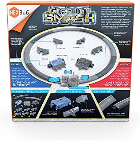 Robôs de Smash de Circuito HEXBUG, ROBOT REMOTO REMOTO ROBOT CULTERIZÁVEL, JOGO DO ESTILO DE SUMO, brinquedo para crianças