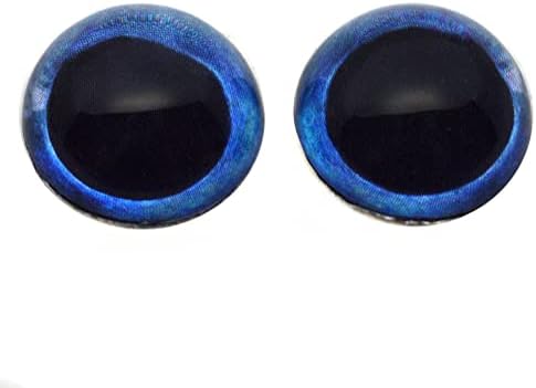 Blue Swordfish High Dome Glass Eye Cabochons para pingente que faz arames jóias embrulhadas Taxidermia artesanal ou esculturas