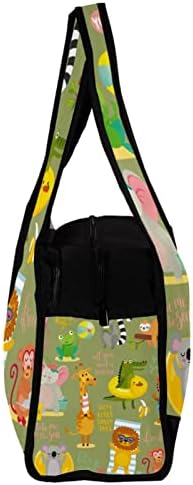 Cartoon Animal Panda Sloth Elephant Travel Duffel Bag Sports Gym Bag Weekend Tote Saco de Tote para Mulheres