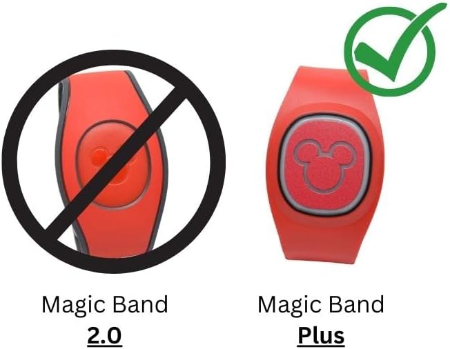 Luke3dp Adaptador de relógio compatível com o novo 2022 Disney Magicband+ Disney Magic Band Plus
